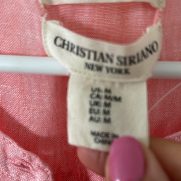 100 percent linen tank pink by Christian Soriano - Picture 3 of 6
